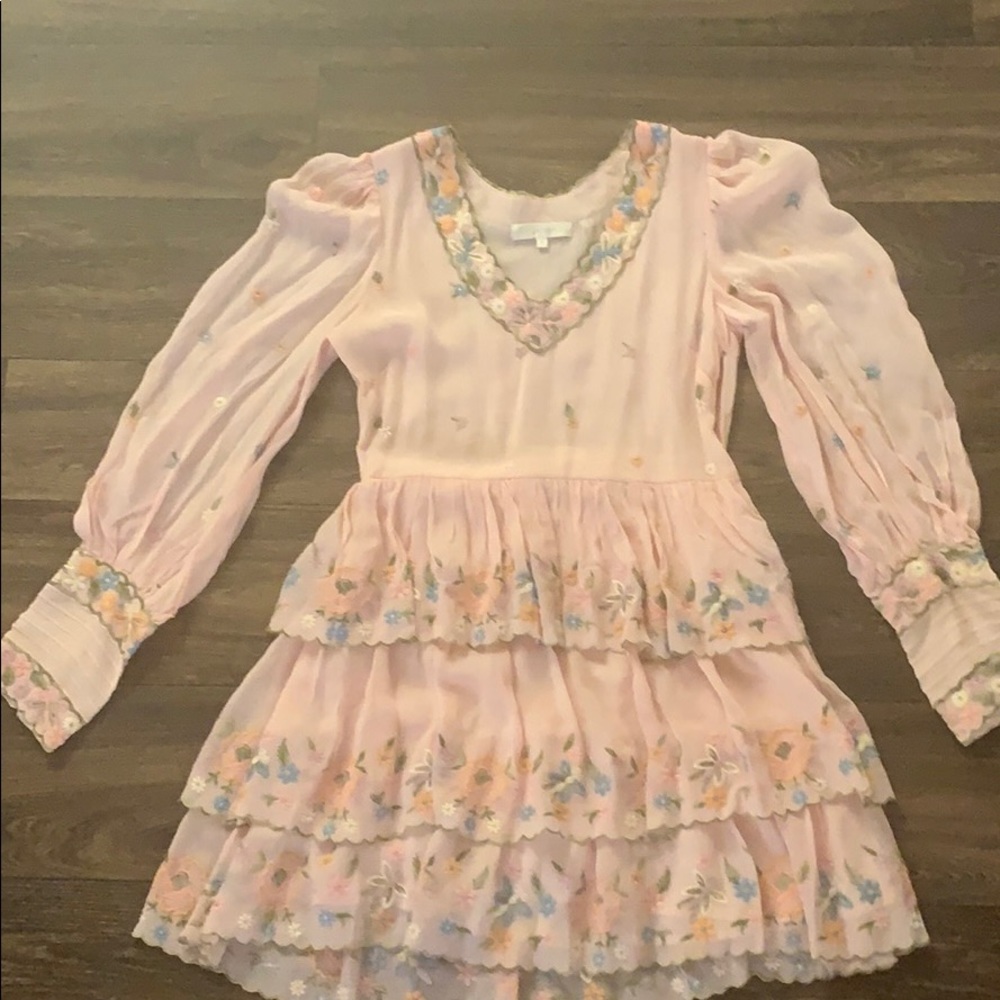 Loveshackfancy Paris Embroidered Dress